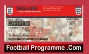 England v Northern Ireland 2005 – Match Ticket Directors Box Man Utd