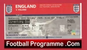 England v Poland 2005 – Match Ticket Directors Box Man Utd