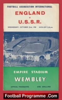 England v Russia 1958 – Bobby Charlton + Tom Finney