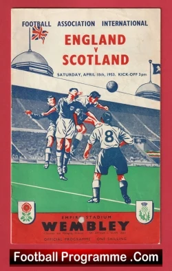 England v Scotland 1953 - Wembley 1950s - football programme
