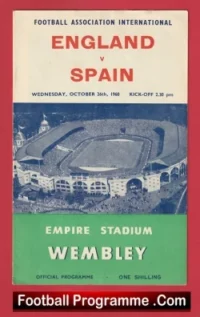 England v Spain 1960 – Football Programme