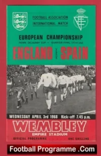 England v Spain 1968 + Bobby Charlton