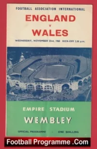 England v Wales 1960 – Football Programme