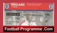 England v Wales 2004 – Match Ticket Directors Box Man Utd