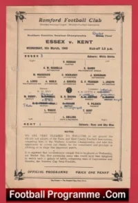 Essex v Kent 1949 – Southern Counties League at Romford
