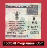 Everton v Liverpool 1986 – FA Cup Final Ticket