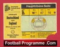 Germany v England 1978 – Football Ticket Deutschland