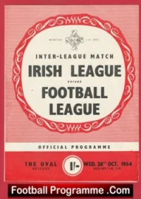 Ireland Football League v English League 1964 – The Oval Belfast