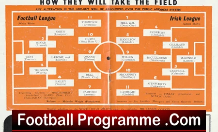 Ireland Football League v English League 1968 - Windsor Park Belfast - Image 3