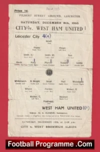 Leicester City v West Ham United 1945 – War Time Football Programmes