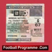Liverpool v Everton 1986 – Charity Shield Match Ticket