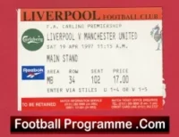 Liverpool v Manchester United 1997 – Football Ticket