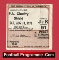 Liverpool v Southampton 1976 – Charity Shield Football Ticket