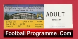 Manchester City v Manchester United 2008 - Man City Football Ticket - football memorabilia