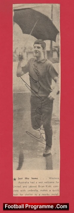 Manchester United Brian Kidd Autograph Signed Picture Man Utd - football memorabilia