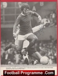 Manchester United George Best Autographed Signed Picture Man Utd