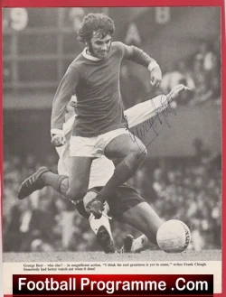 Manchester United George Best Autographed Signed Picture Man Utd - football memorabilia