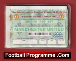 Manchester United Man Utd Season Ticket Book LMTB 1996 1997 - football memorabilia