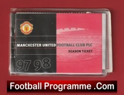 Manchester United Man Utd Season Ticket Book LMTB 1997 1998 - football memorabilia