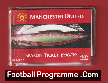 Manchester United Man Utd Season Ticket Book LMTB 1998 1999 Treble - Image 2