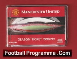 Manchester United Man Utd Season Ticket Book LMTB 1998 1999 Treble - football memorabilia