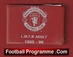 Manchester United Man Utd Season Ticket Book LMTB 1995 1996 - football memorabilia