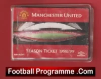 Manchester United Man Utd Season Ticket Book LMTB 1998 1999 Treble