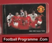 Manchester United Man Utd Season Ticket Book LMTB 2002 2003