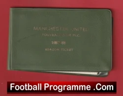 Manchester United Man Utd Season Ticket Book LMTB 1987 1988 - football memorabilia