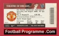 Manchester United Ole Gunnar Solskjaer 2008 – Testimonial Football Ticket