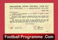 Manchester United Ticket Application League Cup Final 1983