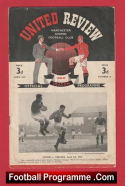 Manchester United v Bolton Wanderers 1949 - Man Utd Programmes 1940s - football programme