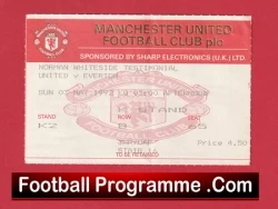 Manchester United v Everton 1992 - Match Ticket - football memorabilia