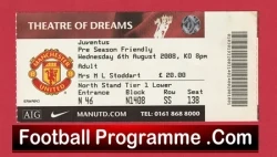 Manchester United v Juventus 2008 - Ticket Pre Season Friendly - football memorabilia
