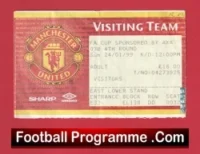 Manchester United v Liverpool 1999 – Match Ticket FA Cup Treble Season