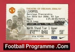 Manchester United v Liverpool 2006 - Football Ticket - football memorabilia
