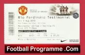 Manchester United v Sevilla 2013 – Ticket Rio Ferdinand Testimonial Benefit