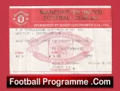 Manchester United v Southampton 1993 – Match Ticket