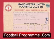 Manchester United v Stoke City 1993 – Ticket League Cup