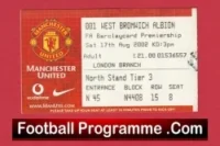 Manchester United v WBA 2002 – Match Ticket