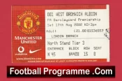Manchester United v WBA 2002 – Match Ticket
