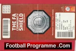 Manchester United v Wigan Athletic 2013 - Community Shield Match Ticket - football memorabilia