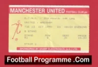 Manchester United v Wrexham 1990 – Football Ticket