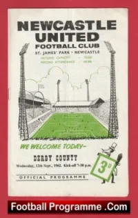 Newcastle United v Derby County 1962