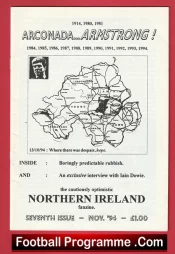 Northern Ireland Football Fanzine Arconda Armstrong 1994