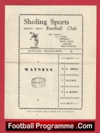 Sholing Sports v Ryde Sports 1957 – Hampshire League