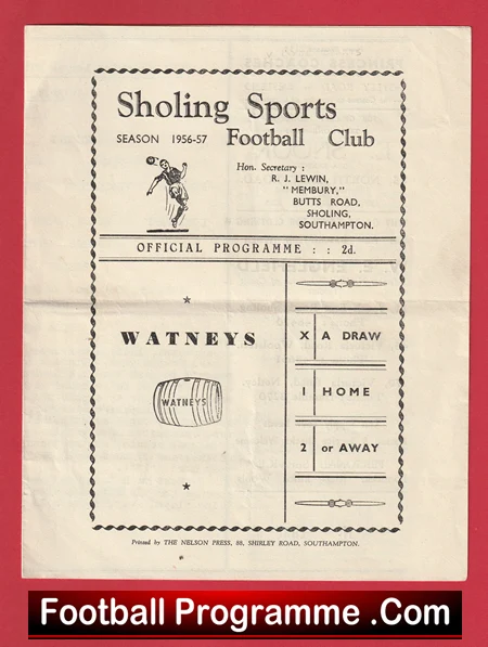 Sholing Sports v Ryde Sports 1957 - Hampshire League - Image 2