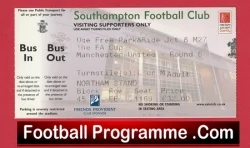 Southampton v Manchester United 2005 - Match Ticket - football memorabilia