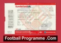 Sunderland v Manchester United 2010 – Football Ticket