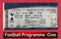 Tottenham Hotspur v Manchester United 2008 – Match Ticket